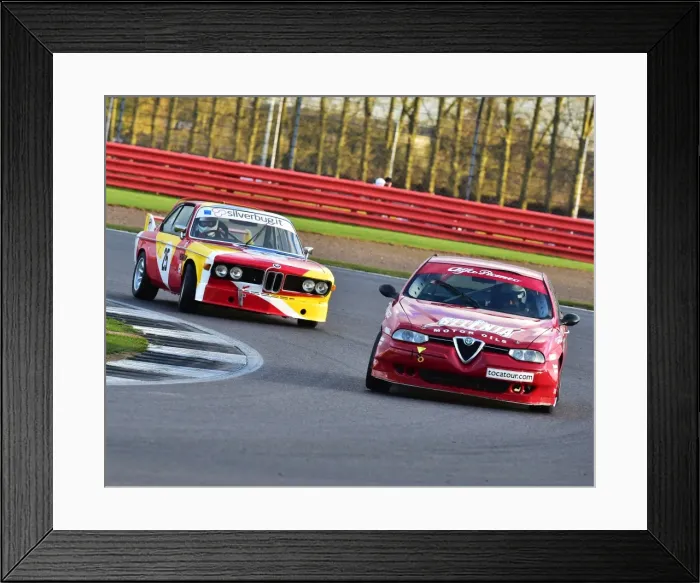 Framed Print : CM17 1523 John Pearson, Alfa Romeo 156, William Jenkins, BMW 3-0 CSL