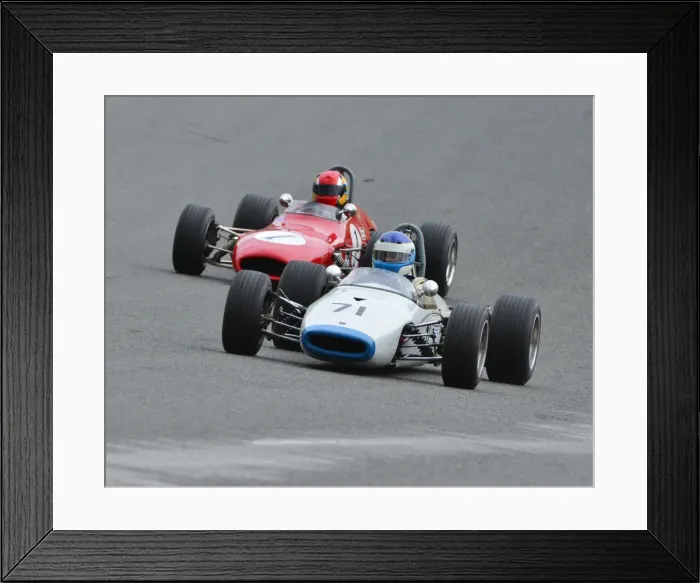 Framed Print : CJ6 5412 Chris Holland, Brabham BT21, Leif Bosson, Brabham BT28
