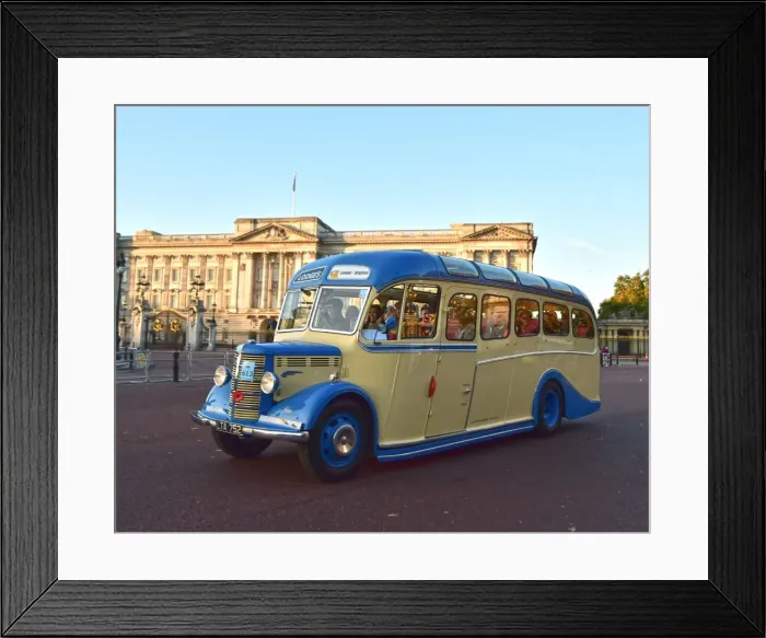 Framed Print : CM17 1877 Chris Evans Vintage bus