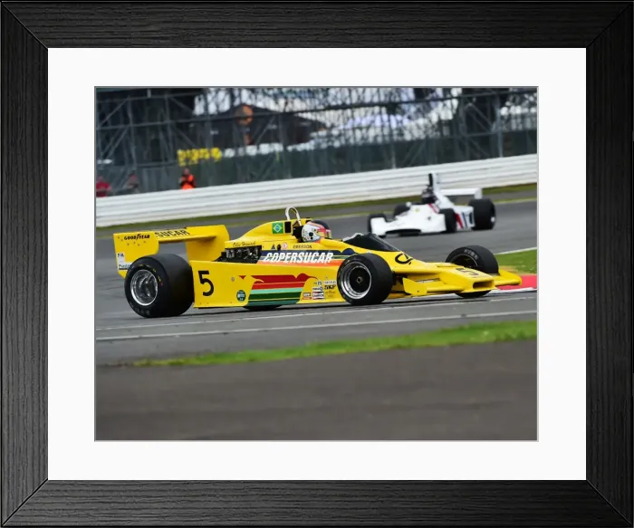 Framed Print : CM15 2157 Ollie Hancock, Fittipaldi F5A Framed Print : CM15 2157 Ollie Hancock, Fittipaldi F5A