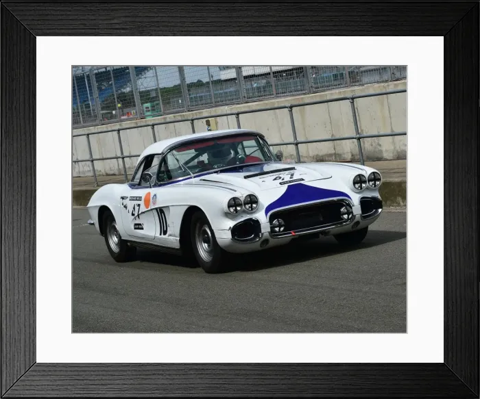 Framed Print : CM15 1497 Charles Clegg, Chevrolet Corvette C1