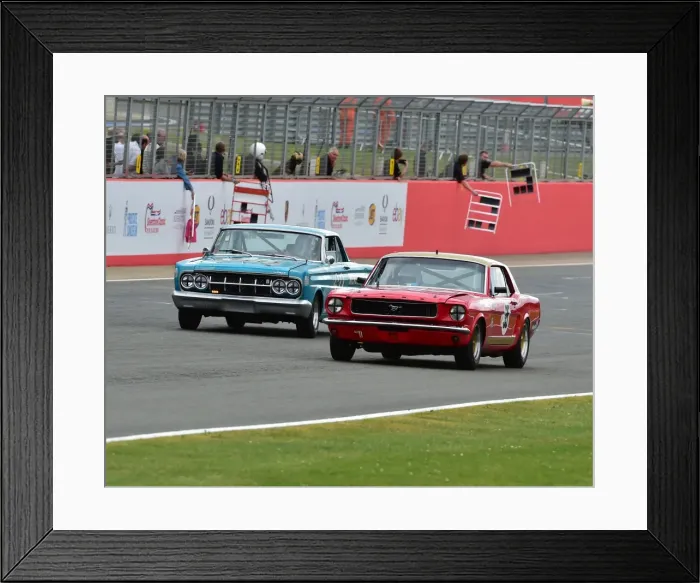Framed Print : CM15 4266 Eugene O Brien, Mark Burton, Ford Mustang, Roger Wills, Mercury Comet Cyclone