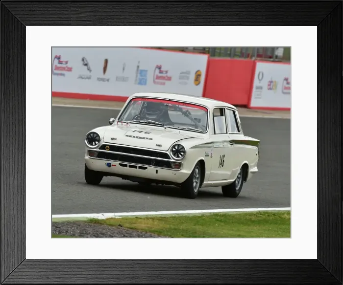 Framed Print : CM15 4255 Gary Paterson, Richard Hardie, Ford Lotus Cortina