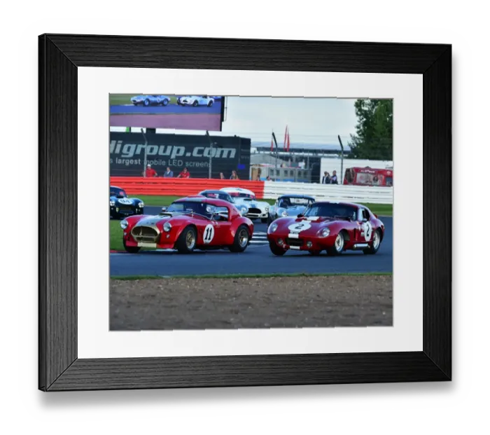 Framed Print : CM15 3002 Oliver Bryant, AC Cobra, Leo Voyazides, Simon Hadfield, Shelby Daytona Cobra