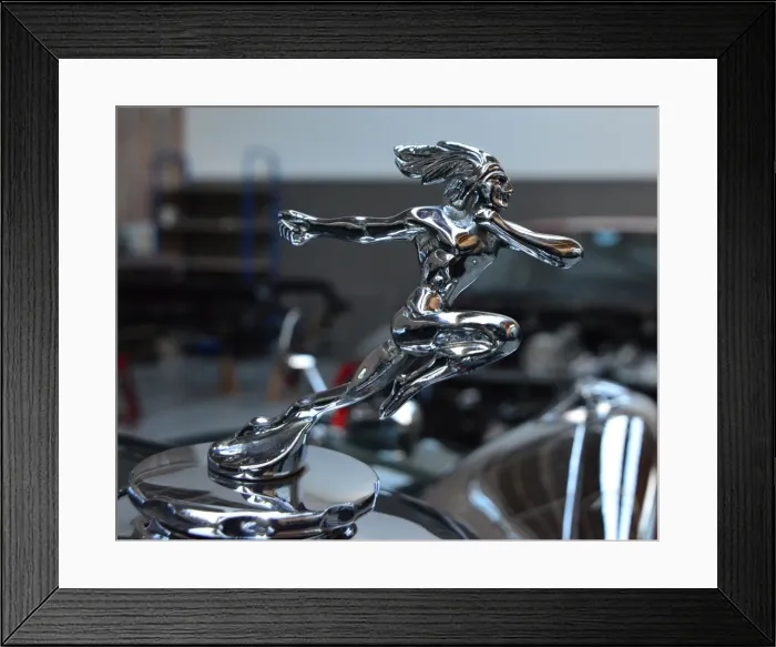 Framed Print : CJ6 6871 Alvis car radiator mascot Framed Print : CJ6 6871 Alvis car radiator mascot