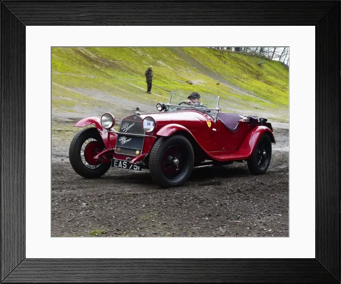 Framed Print : CM17 5208 Miss Alex Pilkington, Alfa Romeo 6C 1750