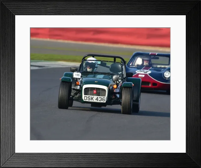 Framed Print : CM17 7015 Roger Tushingham, Caterham Seven Framed Print : CM17 7015 Roger Tushingham, Caterham Seven