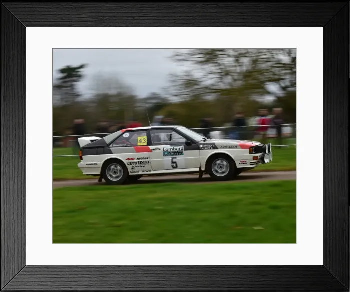 Framed Print : CM17 7975 Tim Clarke, Andy Trayner, Audi Quattro