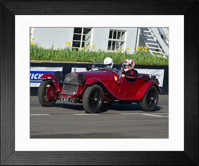 Framed Print : CM17 8415 Miss Alex Pilkington, Alfa Romeo 6C 1750 Zagato