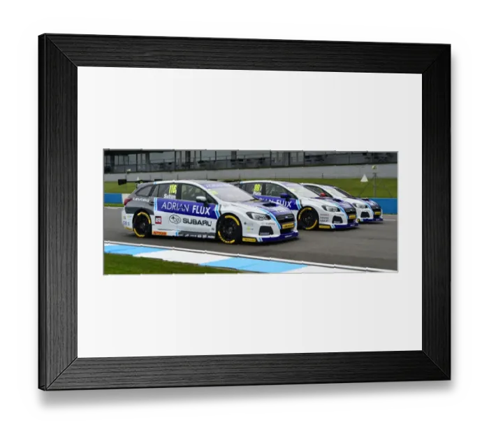 Framed Print : CM17 9138 Ashley Sutton, Jason Plato, James Cole, Subaru Levorg