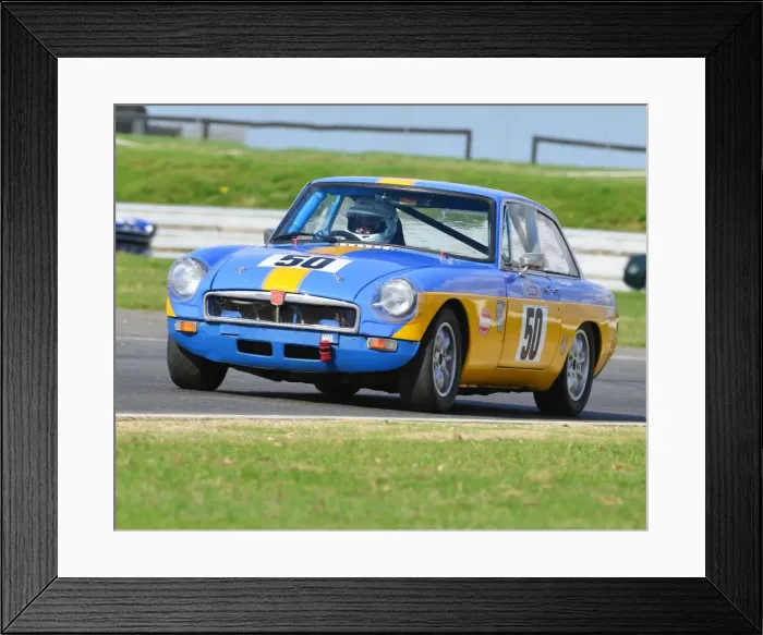 Framed Print : CJ6 7152 Ian Clark, MG B GT