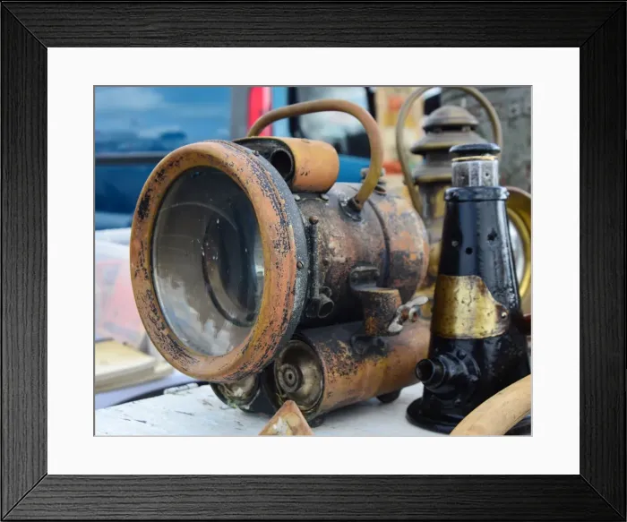 Framed Print : CJ6 8139 Old head lamp Framed Print : CJ6 8139 Old head lamp