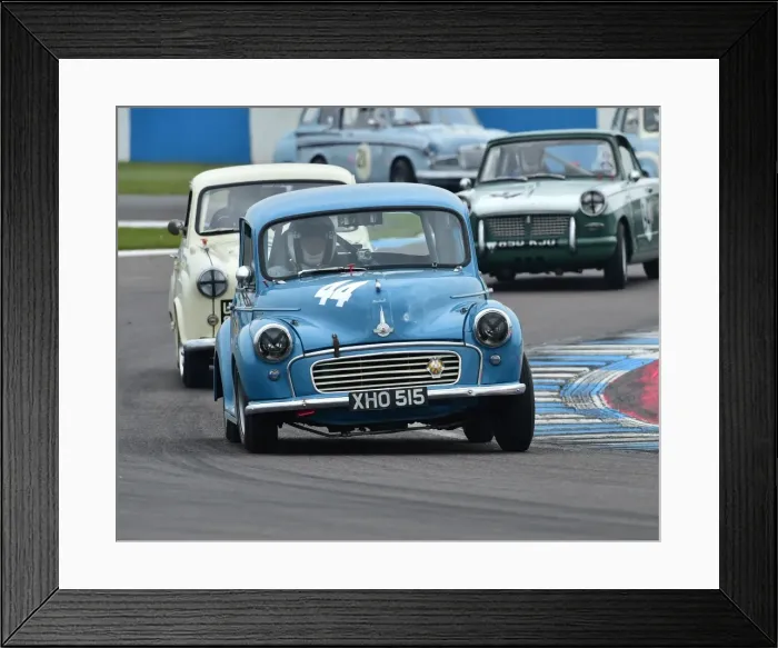 Framed Print : CM18 9097 Mark Cross, Morris Minor, Bluebell Framed Print : CM18 9097 Mark Cross, Morris Minor, Bluebell