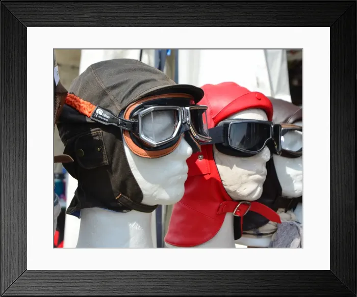 Framed Print : CJ6 8430 Hats and goggles