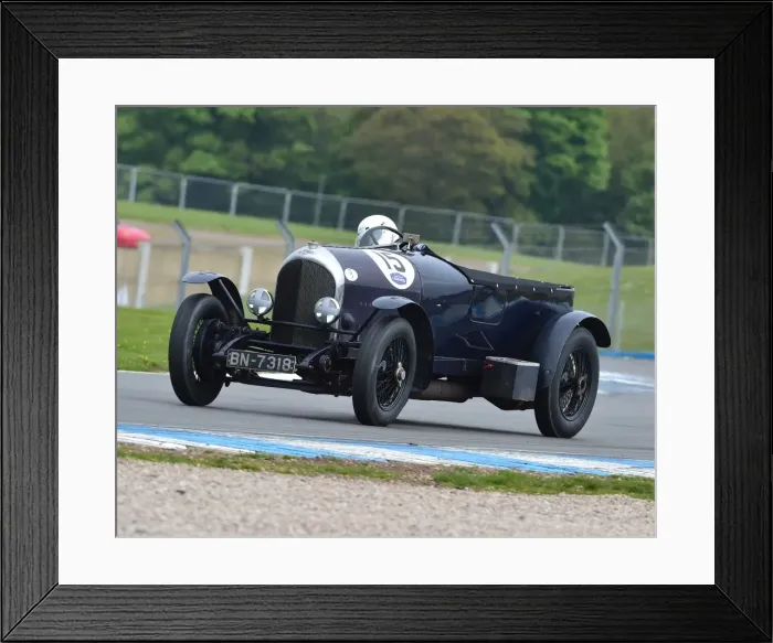Framed Print : CM18 8077 Jock MacKinnon, Bentley 3 litre tourer