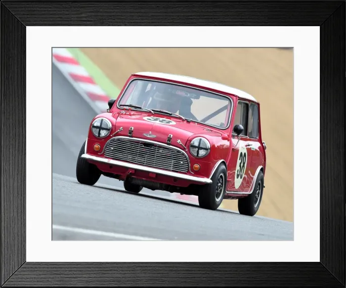 Framed Print : CM19 4220 Brian Johnson, Austin Mini Cooper S Framed Print : CM19 4220 Brian Johnson, Austin Mini Cooper S