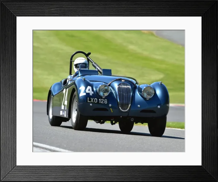 Framed Print : CM19 4503 Steve Ward, Josh Ward, Jaguar XK120 Ecurie Ecosse