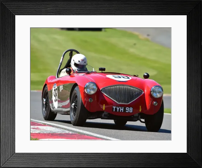 Framed Print : CM19 4491 Nick Matthews, Austin Healey 100-4
