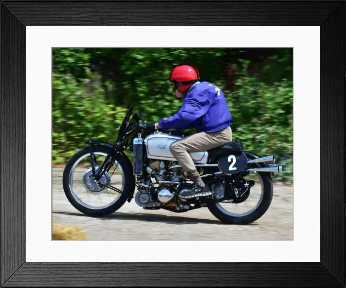 Framed Print : CM19 8219 Sammy Miller, AJS, V4, 499cc Framed Print : CM19 8219 Sammy Miller, AJS, V4, 499cc