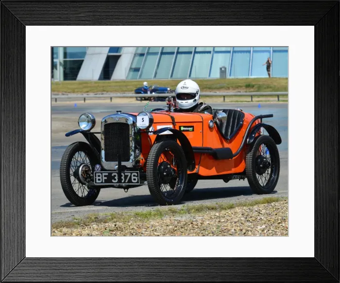 Framed Print : CJ6 8756 Joe Tisdall, Austin 7 Ulster Framed Print : CJ6 8756 Joe Tisdall, Austin 7 Ulster