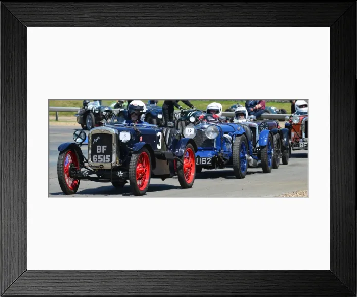 Framed Print : CJ6 8749 Don Adams, Austin 7 Ulster Replica