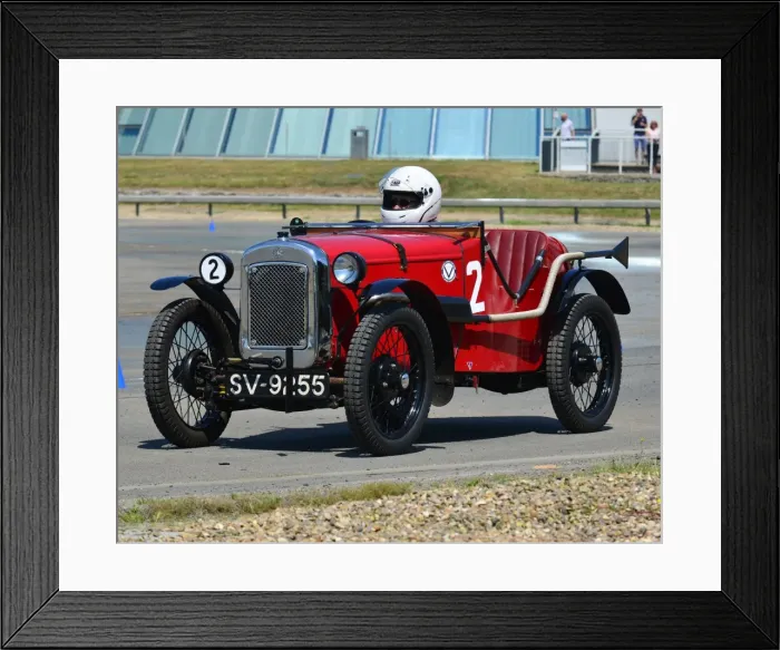 Framed Print : CJ6 8747 Miss Vicki Royston, Austin 7 Ulster replica Framed Print : CJ6 8747 Miss Vicki Royston, Austin 7 Ulster replica