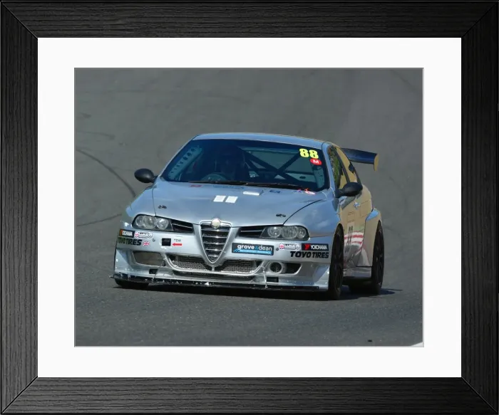 Framed Print : CJ7 0076 Vincent Dubois, Alfa Romeo 156