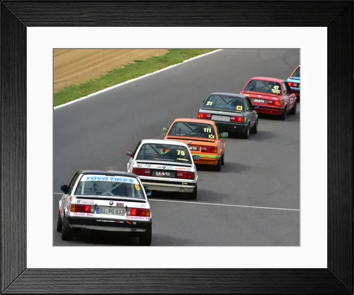 Framed Print : CM20 9501 A curve of BMWs Framed Print : CM20 9501 A curve of BMWs