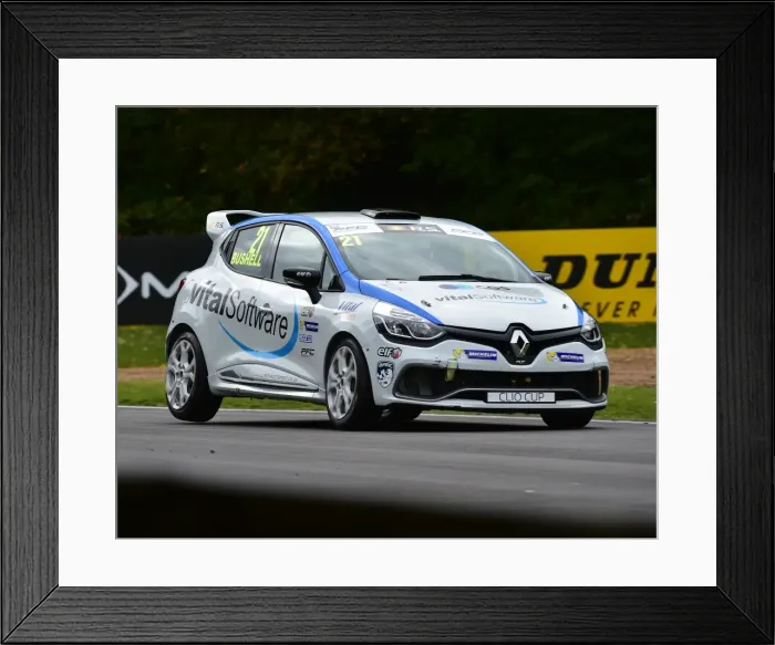 Framed Print : CM21 5005 Mike Bushell, Renault Clio Sport 220 Trophy Framed Print : CM21 5005 Mike Bushell, Renault Clio Sport 220 Trophy