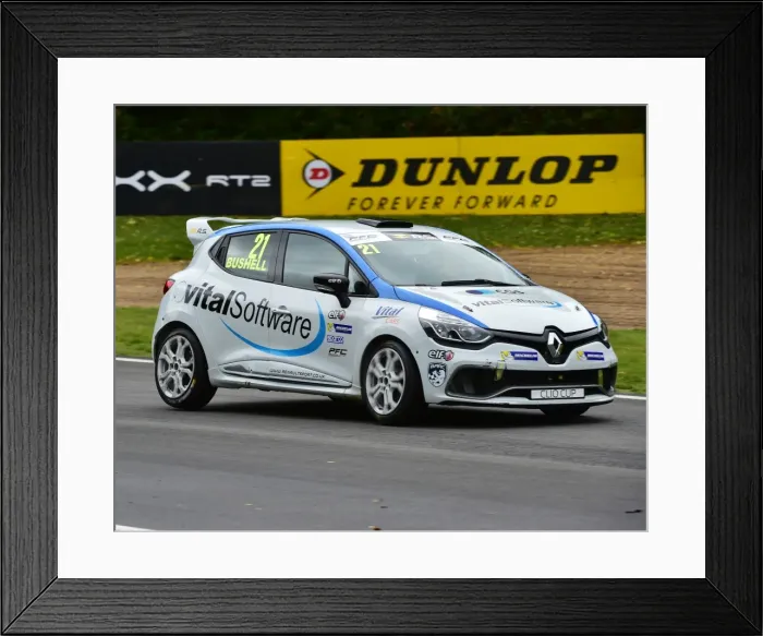 Framed Print : CM21 5079 Mike Bushell, Renault Clio Sport 220 Trophy Framed Print : CM21 5079 Mike Bushell, Renault Clio Sport 220 Trophy
