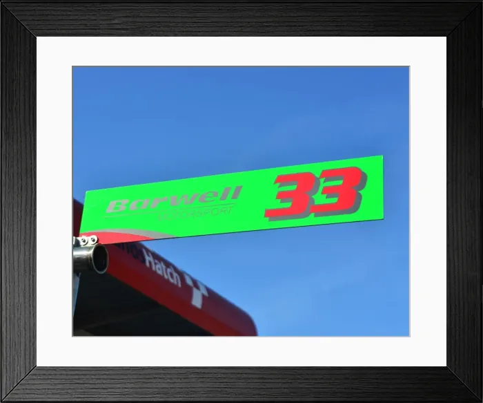 Framed Print : CJ6 9662 Barwell Motorsport, sign Framed Print : CJ6 9662 Barwell Motorsport, sign