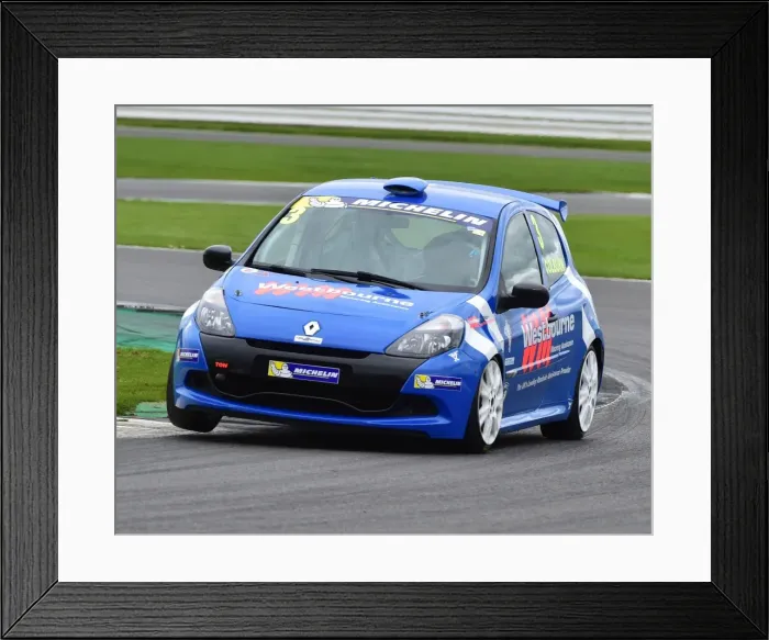 Framed Print : CM21 6671 James Colburn, Renault Clio Cup Framed Print : CM21 6671 James Colburn, Renault Clio Cup