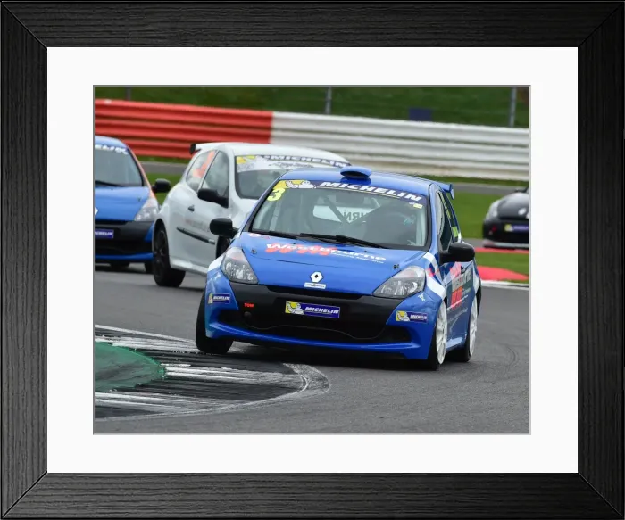 Framed Print : CM21 6632 James Colburn, Renault Clio Cup