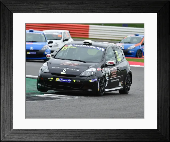 Framed Print : CM21 6631 Simon Freeman, Renault Clio Cup Framed Print : CM21 6631 Simon Freeman, Renault Clio Cup