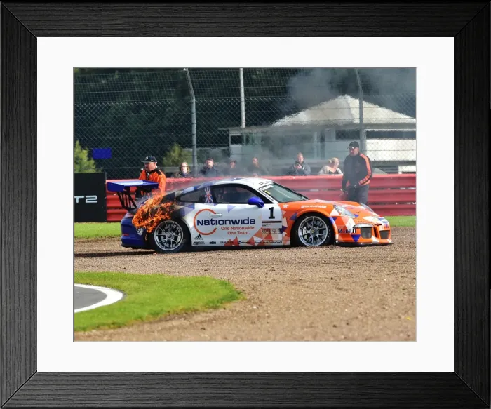 Framed Print : CM21 4227 Dan Cammish, Porsche Carrera Cup