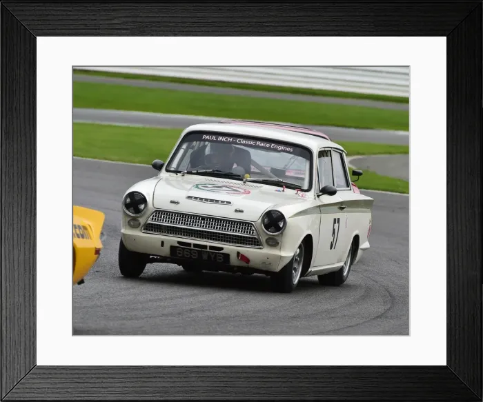 Framed Print : CM21 6988 David Hall, Ford Lotus Cortina