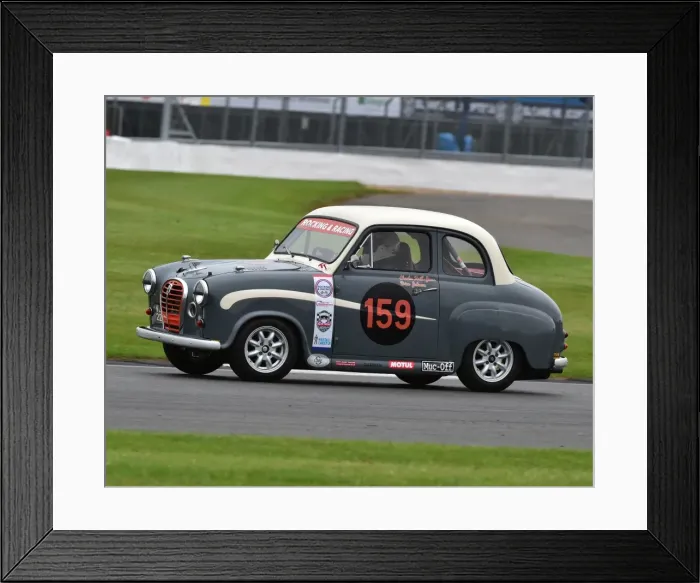 Framed Print : CM20 3719 Brian Johnson, Charles Knill Jones, Austin A35 Academy Framed Print : CM20 3719 Brian Johnson, Charles Knill Jones, Austin A35 Academy