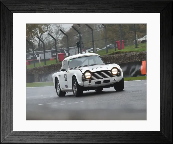 Framed Print : CM21 8223 Roy Chamberlain, Triumph TR250