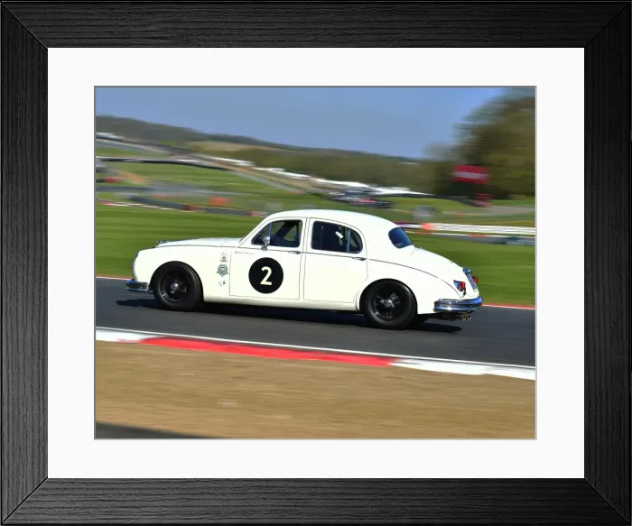 Framed Print : CM18 6555 Glenn Pearson, Peter Dorlin, Jaguar Mk1