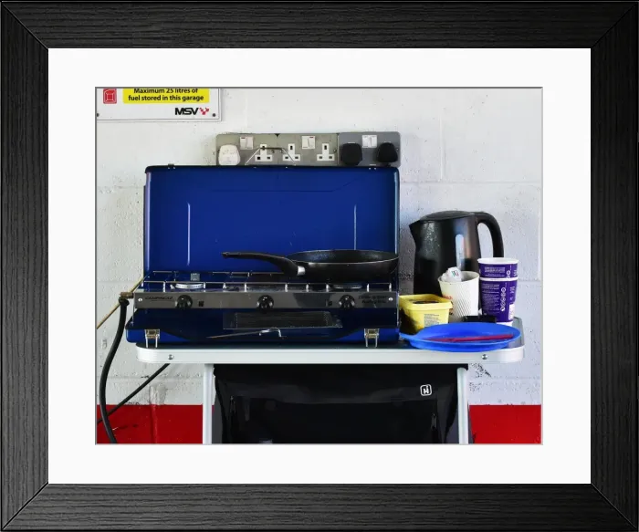 Framed Print : CM18 5674 Pit garage hospitality Framed Print : CM18 5674 Pit garage hospitality