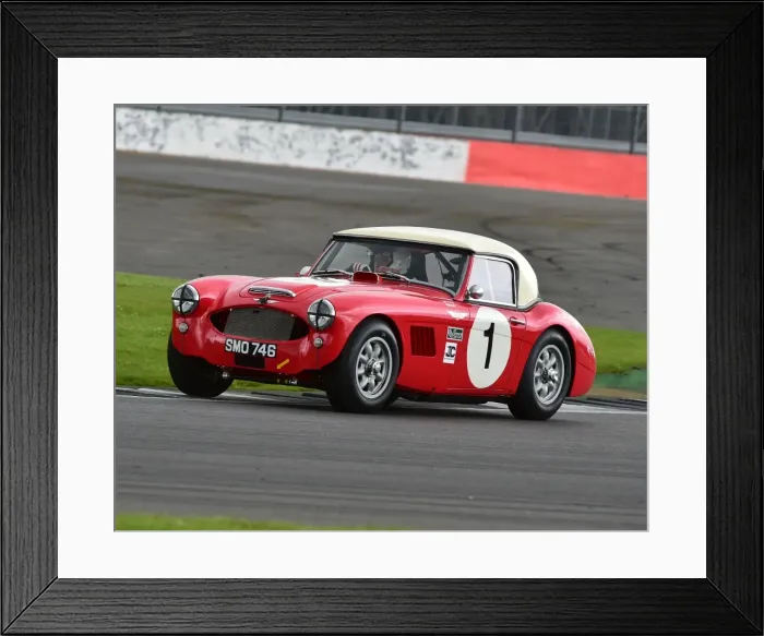 Framed Print : CM19 2714 Martyn Corfield, Jeremy Welch, Austin Healey 3000