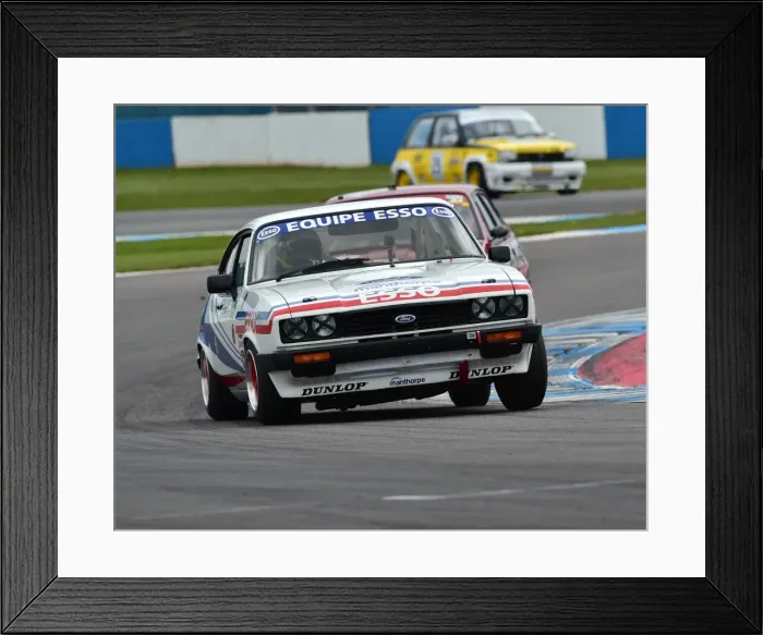 Framed Print : CM18 8467 James Hanson, George Pochciol, Ford Capri Framed Print : CM18 8467 James Hanson, George Pochciol, Ford Capri
