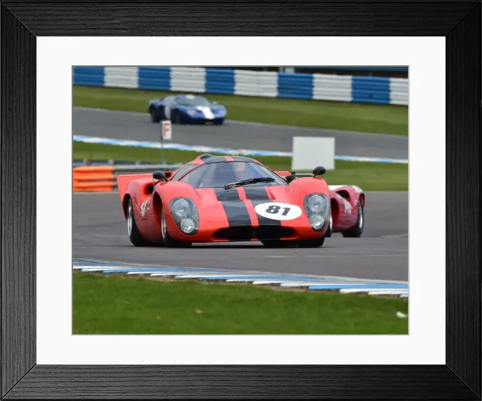 Framed Print : CM18 9344 Chris Beighton, Nigel Greensall, Lola T70 MK3B