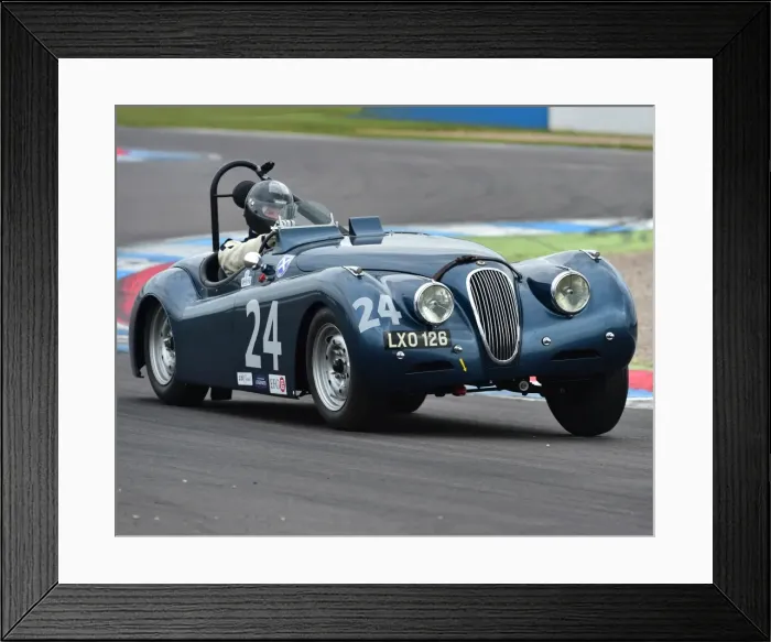 Framed Print : CM18 9013 Steve Ward, Josh Ward, Jaguar XK120 Ecurie Ecosse