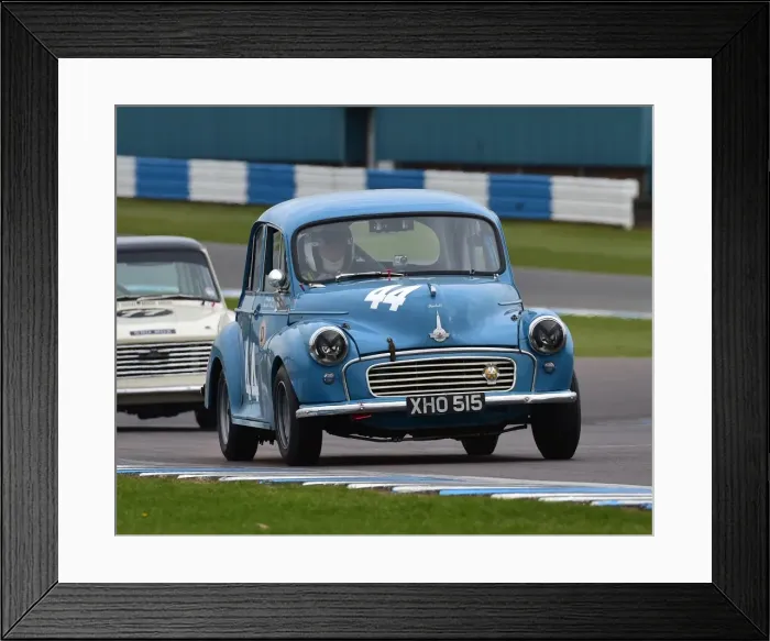Framed Print : CM18 9321 Mark Cross, Morris Minor, Bluebell