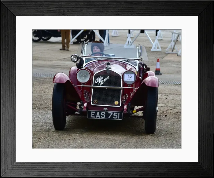 Framed Print : CM22 2834 Miss Alex Pilkington, Alfa Romeo 6C 1750 Framed Print : CM22 2834 Miss Alex Pilkington, Alfa Romeo 6C 1750