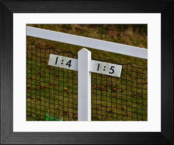 Framed Print : CM22 3033 Test Hill Gradient sign Framed Print : CM22 3033 Test Hill Gradient sign