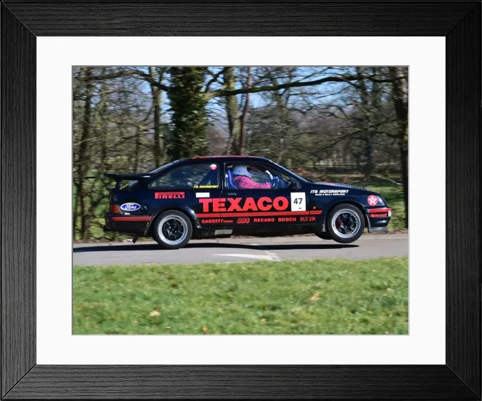 Framed Print : CM22 4999 Steve Harkness, Ford Sierra Cosworth
