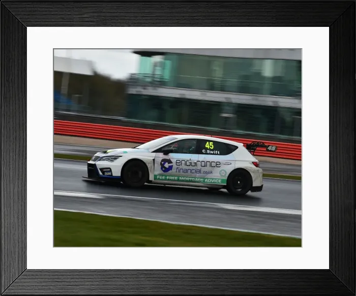 Framed Print : CM22 5538 Carl Swift, SEAT Leon TCR Framed Print : CM22 5538 Carl Swift, SEAT Leon TCR