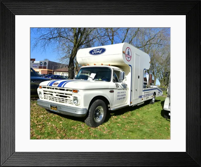 Framed Print : CM22 4680 Ford F350 race transporter